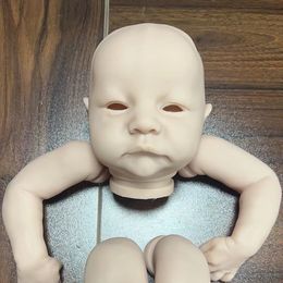 Unfinished Reborn Doll Kit 20inches Levi Awake By Bonnie Lifelike Real Soft Touch Doll Parts with Cloth Body Bebe Reborn Kit