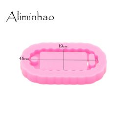 DY0867 Super Glossy Key Tag Molds Backed Shaker Silicone Mold For Resin, DIY Keychain Epoxy Resin Polymer Clay Mold