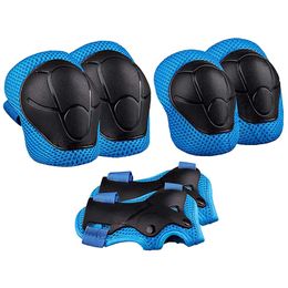 6Pcs/Set Knee Elbow Pads Easy Wearing Protective Gear Wrist Guards Knee Elbow Pads