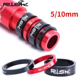 Risk 10mm/5mm Bicycle Front Fork Headset Spacer MTB Road Bike 28.6mm Headset Handlebar Washer 4pcs/lot Cycling Stem Gasket Ring