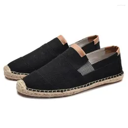 Casual Shoes Loafers Men Summer Soft Slip-On Flats Anti-Slip Canvas Plus-size Fisherman Male C1169
