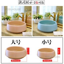 European Platform Basin Single Bathroom Washbasins Ceramic Home Bathroom Sinks Small Balcony Basin Pool Bassin Kitchen Sink