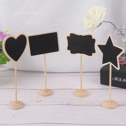 Mini Small Wooden Chalk Blackboard Wedding Kitchen Restaurant Signs Chalkboard Writing Notice Message Paint Wood Board C Style