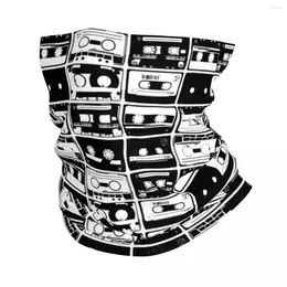 Scarves Cassette Tape Music Bandana Neck Gaiter Old Retro Audio Tapes Balaclavas Mask Scarf Multifunctional Headband Running For Men