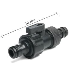 1pc Plastic Garden Quick Connector With Valve Watering Hose Extend Adapter Prolong Hose Fittings Switch
