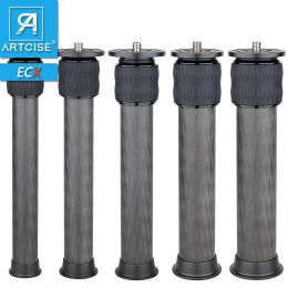 Monopods ARTCISE 10 Layers Carbon Fibre Centre Column Extender 2Section Tube Extension for Tripod Monopod 25.5mm/40mm CNC Anodized