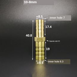 4mm 5mm 6mm 8mm 10mm 12mm 14mm 16mm 18mm 20mm 2 Way Straight Hose Barb Brass Pipe Fitting Reducer Coupler Connector