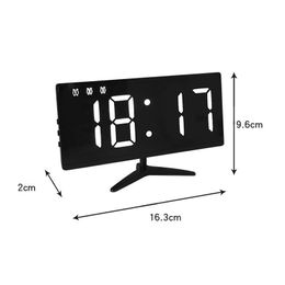 New 3D LED Digital Alarm Clock Display Smart Electronic Alarm Clocks Office Table Desktop Wall Watch Modern Design Alarm Clock
