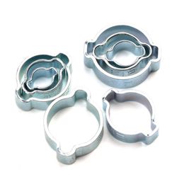 10pcs 5-20mm Double Ears Clamp Hose Clamps Worm Drive Fuel Pipe Clip Water Hose Pipe Clamps Clips Hose Fuel Clamps