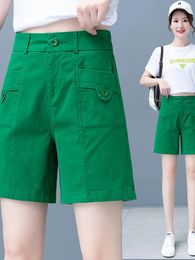 Women's Pants High Waisted Straight Leg Capris For Summer Versatile Slim Wide Casual Shorts Women