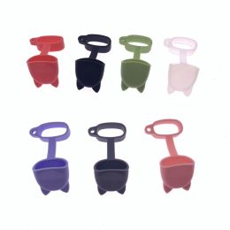 Silicone Dust Proof Cap Cover Dustproof Silicon Band Rings Anti Skid Sanitary Drip Tip Rubber Caps for Flat Disposable ZZ