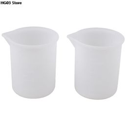 1/2pcs 100ML Clear Measuring Cup Household Kitchen Cooking Tool Maatbeker Vloeistoffen Silicone Resin Glue Tools
