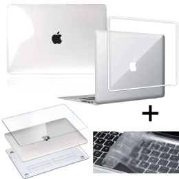 Cases Laptop Case for Apple MacBook Pro 13" A2338 M1/15/16"/MacBook Air 13/11/Macbook 12/White A1342 Transparent Case +Keyboard Cover