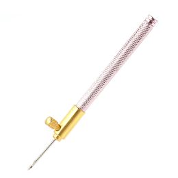 Portable Embroidery Crochet Needle Set Anti-Rust Knitting Beaded Tools with Replaceable Head DIY Craft Sewing Tools