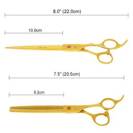 8 inch Meisha Professional Pet Dog Grooming Scissors Hair Curved Cutting Thinning Shears Animals Cat Haircut Styling Tool B0049A