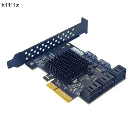 Cards PCIE 8 Port SATA Expansion Card Extension Board PCI E PCIE PCI Express X4 to SATA3 6G HDD SSD Adapter Controller Hub Multiplier