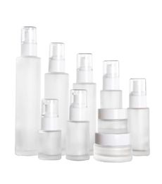 20ml 30ml 40ml 60ml 80ml 100ml 120ml Frosted Glass Cosmetic Bottle Lotion Pump Bottle Refillable Liquid Perfume Spray Bottles DBC 5844430