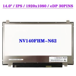 Screen 14 Inch NV140FHMN62 V8.0 Laptop LCD Screen FHD 1920x1080 72% NTSC EDP 30 Pins IPS Display Matrix Panel Replacement