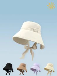 Womens summer hat bucket Caps women Beach outing hats for men Sun cap sun visor cotton Fishing Hat girl Korean hat240410