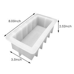 500ml Rectangle Soap Mould DIY Soap Making Silicone Mould Non-stick Pudding Muffin Cake Chocolate Baking Food Grade Silicone Mould