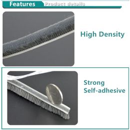 Flexible Self Adhesive Sealing Strips, Door Draught Excluder Brush Window Weather Strips