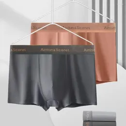 Underpants Men 3D U-Convex Shorts Briefs Mid-rise Elastic Waistband Letter Print Underwear Smooth Seamless Fabric