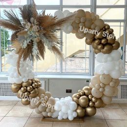 Retro Coffee Brown White Sand Gold Balloons Arch Garland Kit Birthday Party Decor Baby Shower Wedding Decorations Kids Globos