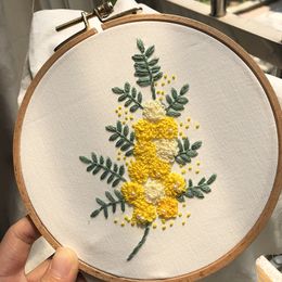 Embroidery Stitch Starter Kit DIY Handmade European Flower Fabric Threads Material Needlework Cross Needlework Sets
