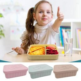 Dinnerware Kids Lunch Box Containers Boxes Sealed In Compartments Fruit Salad Snack And Container Silicone Bento