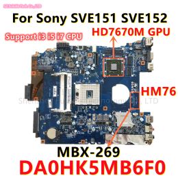 Motherboard A1892856A A1892855A A1876099A For Sony SVE151 SVE152 MBX269 Laptop Motherboard With SLJ8E HM76 HD7670M 1GB 2GB GPU DA0HK5MB6F0