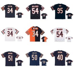 Stitched football Jerseys 34 Walter Payton 9 Jim McMahon 51 Dick Butkus 89 Mike Ditka 54 Brian Urlacher 50 Mike Singletary 95 Richard Dent 40 Gale Sayers retro jerseys