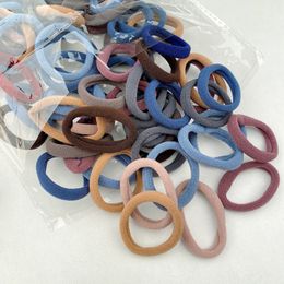 100 Pcs Baby Girl Cute Rubber Bands Mixed Colors 45mm Elastic Hair Bands Kid Hair Accessories School Student Office Outdoor Tool