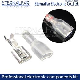 2.8mm 4.8mm 6.3mm 16A Switch Wire Connectors Crimp Terminals Spade Terminals With Transparent Insulating Sleeves Plug spring
