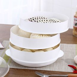 YOMDID Microwave Oven Special Steamer PP Steamed Buns Cooking Steamer With Lid Durable Steaming Utensils Kitchen Tool 1/2 Layer