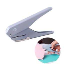 Punch Mushroom Discbound Hole Punch Puncher Handheld DIY Paper Cutter wz Ruler for Disc Ring Planner TType Office School Stationery