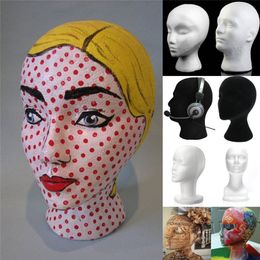 Styrofoam Foam Mannequin Female Head Model Dummy Wig Glasses Hat Display Stand Model with Chest The head is about 53CM * 26CM