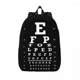 Storage Bags Eye Snellen Chart Canvas Backpacks For Boys Girls Optometrist Exam College School Travel Bookbag Fits 15 Inch Laptop