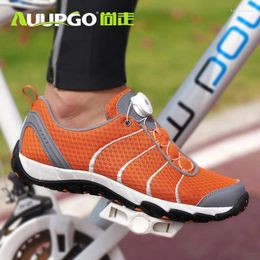 Cycling Shoes TaoBo Original AUUPGO Athletic Bicycle For Men Women Bike Breathable Wading Lace Free Ultra Light Sneaker Ciclismo