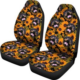 Trendy Car Seat Covers Unique Sunflower Rottweiler Dog 210702,Pack of 2 Universal Front Seat Protective Cover