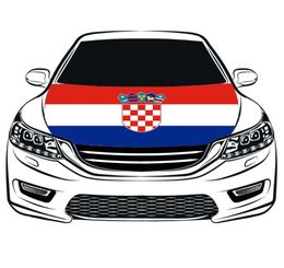 Republic of Croatia flags car Hood cover 33x5ft 100polyesterengine elastic fabrics can be washed car bonnet banner8198201