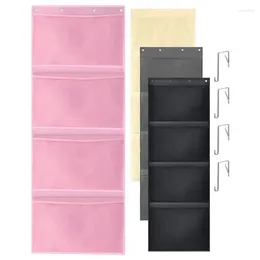 Storage Bags Stuffed Animal Hanging Bag With Pockets Multifunctional Over The Door Toy Mesh Organiser 4 Layers Kid's Toys Net