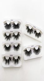 30mm Faux Mink Strip Lashes Long Dramatic Lashes Come With White Tray Faux False Eye Lash6270062