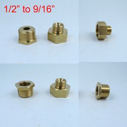 1pc G1/2" 3/8" 9/16" Plumbing Copper Coupling Pipe Fittings Unequal Threads Adapter Nipple Fittings