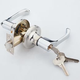Bathroom Door Lock, Toilet Three-bar Handle Lock, Indoor Bathroom, Kitchen, Toilet, Single Tongue Office Hardware Lock