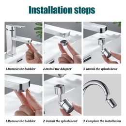 720°Universal Kitchen Faucet Anti-splash Aerator Bathroom Tap Rotatable Faucet Sprayer Saving Water Tap Nozzle Extender Adapter