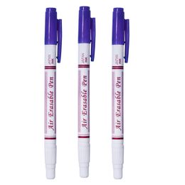 3PCS Double-head Water Soluble Erasable Pen Double Head Disappear Automatically Fabric Marker Pen Home Sewing Accessories