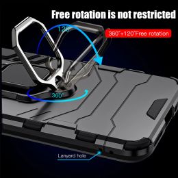 KEYSION Shockproof Case for Realme 9 Pro Plus 9i 8 Pro C35 GT 2 Neo 3T Q3S Ring Stand Phone Back Cover for OPPO Reno 6Z 5G 7 Pro