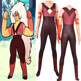 Halloween Steven Universe Jasper Superhero Cosplay Costume Men Boys Male suit Zentai Suit Adult Kids Bodysuit Party JumpSuit