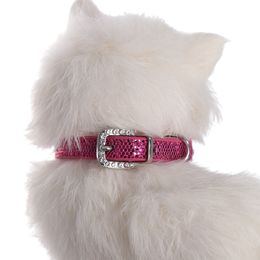 1 PC New Personalised Soft Bling Cat Puppy Small Pet Strap Buckle Hot Crystal Diamond Rhinestone Cat Collar Neck Chain