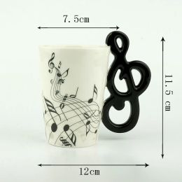 240/400ml Music Note Porcelain Coffee Mug Creative Tea Mug Ceramic Beer Mug Cafe Coffee Cup Funny Tea Cup Tumbler Decoration